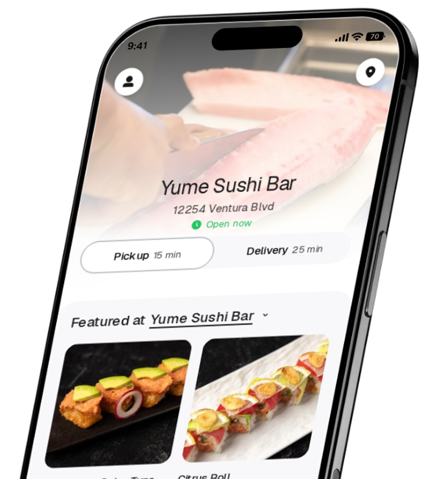 Yume Sushi Bar app preview