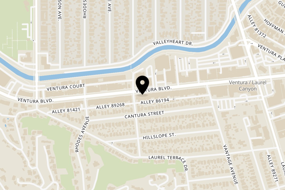 Map showing the location of Yume Sushi Bar Yume Sushi Bar - Studio City on 12254 Ventura Blvd in Studio City